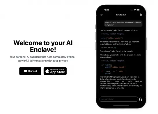 Главная страница Enclave AI