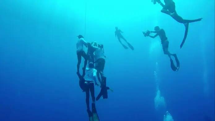 Фильм показывает жизнь двух фридайверов, которые рискуют жизнью при каждом погружении под воду