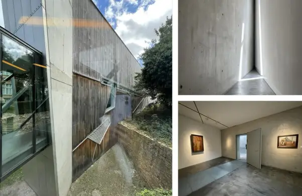 Архитектор Даниэль Либескинд назвал свой проект «Музей без выхода». Здание состоит из трех объемов, каждый из которых ориентирован на город, связанный с жизнью Феликса Нуссбаума: Берлин, Рим, Брюссель; четвертая сторона направлена в сторону Освенцима в Польше.