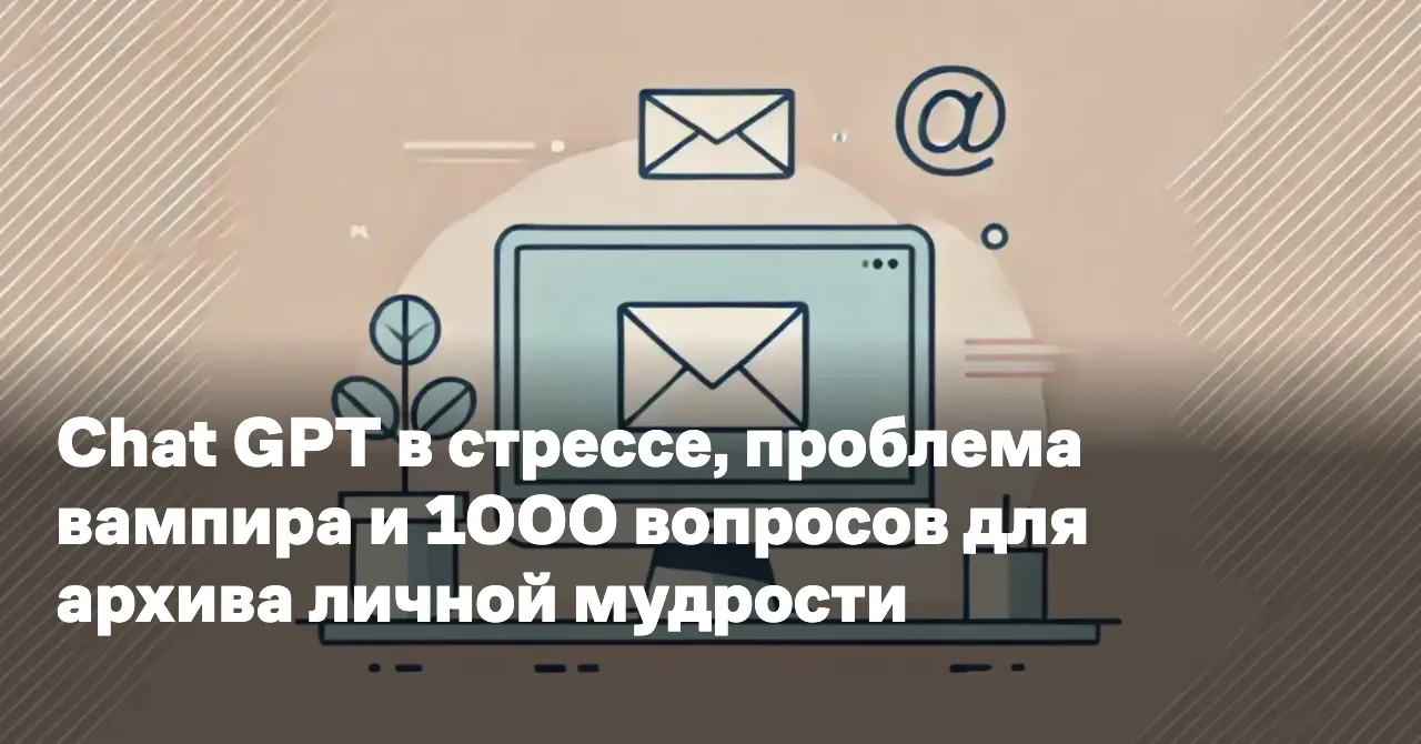 Chat GPT в стрессе, проблема вампира и 1000 вопросов для архива личной ...