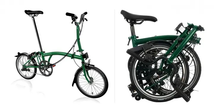 Brompton C Line Explore Mid with Rack — современная версия классической модели M6R: средний руль, 6 скоростей, 16-дюймовые колеса, стальная рама и трехчастная складная схема. На Brompton ездят ведущий Top Gear Джеймс Мэй, актер Оуэн Уилсон и звезда Crazy Rich Asians Генри Голдинг.